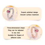 2 Stück J361 Vintage Damen-Ring mit Intarsien aus natürlichem Taubenblut-Redstone – Bild 4