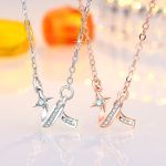 2 Stück A212 Wunsch-Meteor-Schlüsselbeinkette in Seidenform – Bild 2