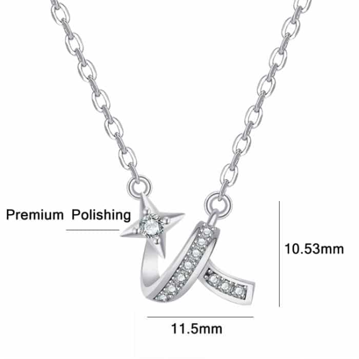 2 Stück A212 Wunsch-Meteor-Schlüsselbeinkette in Seidenform – Bild 3