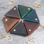 18L-102 Vintage handgemachte Mini-Geldbörse, Black, Brown, Wine Red, Coffe, Dark Green, Blue – Bild 2