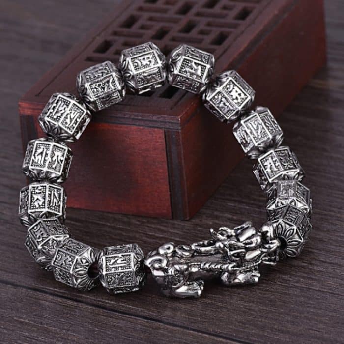 Massives Patronus-Buddha-Sanskrit-Paar-Armband – Bild 4