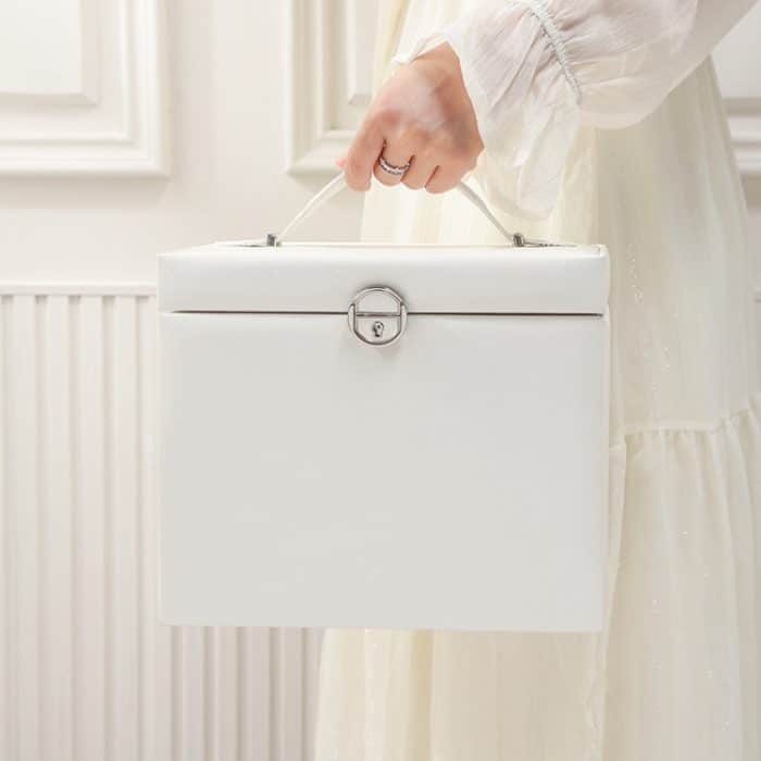 Sp01119 Fünfschichtige Schmuckaufbewahrungsbox aus Leder mit großem Fassungsvermögen – Bild 7