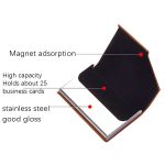 Herren-Visitenkartenklemme aus Leder und Edelstahl – Bild 3