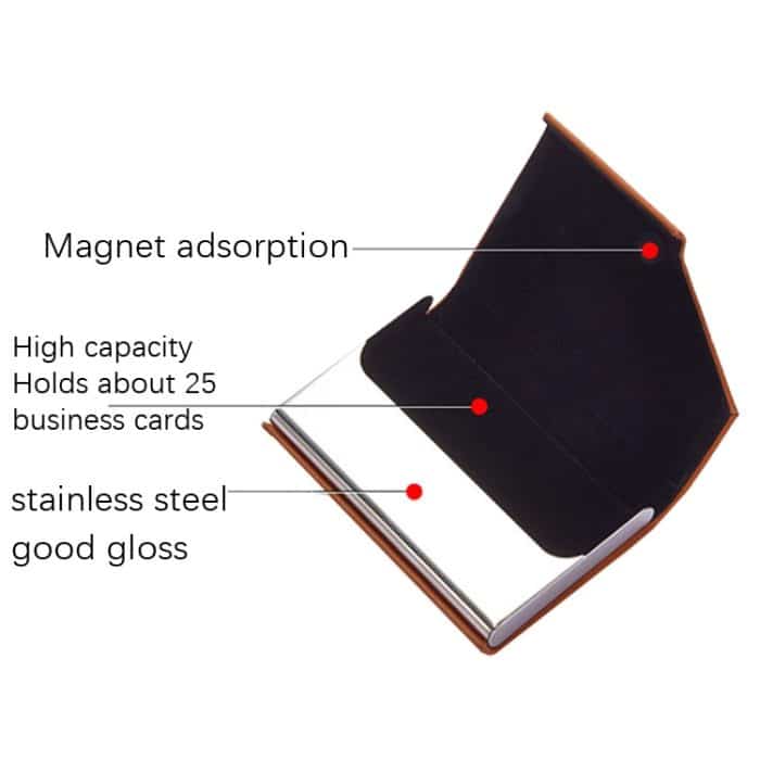 Herren-Visitenkartenklemme aus Leder und Edelstahl – Bild 3