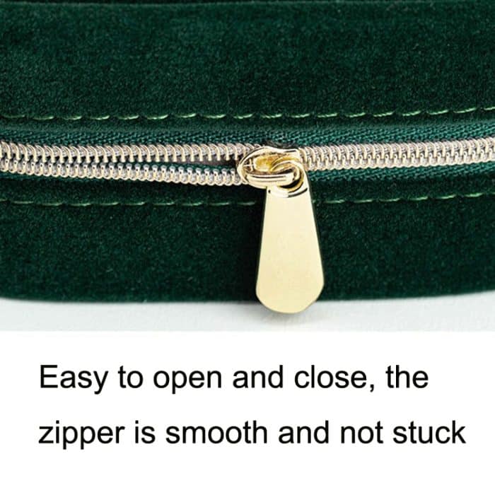 Tragbarer Schmuck-Organizer aus Samt für die Reise – Bild 3