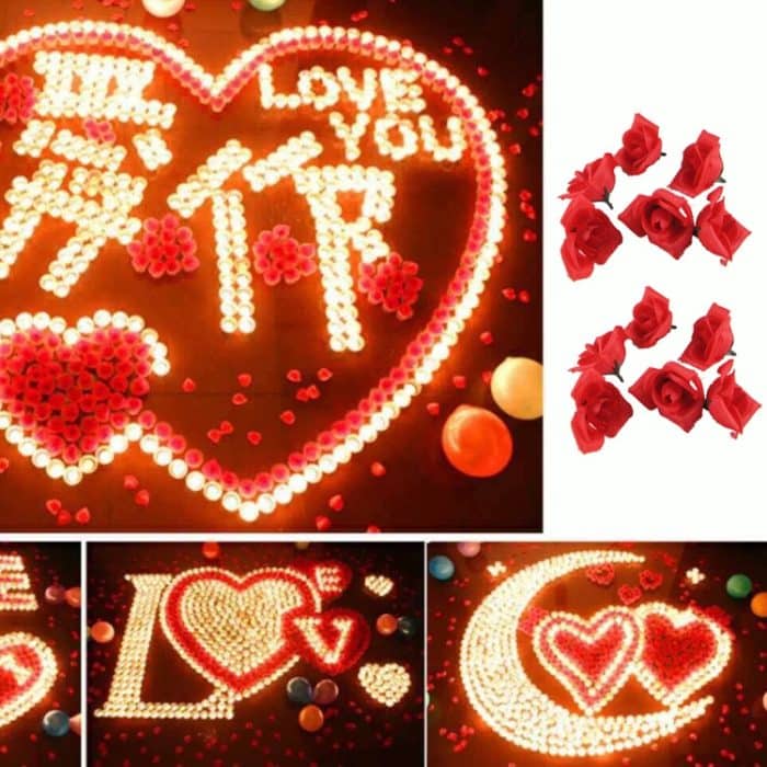 4 Beutel Simulation Rose Hochzeit Home Dekoration Blütenblätter – Bild 5