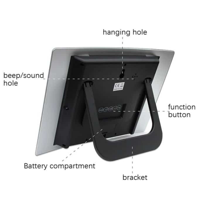 Home Big Screen Display Digitale elektronische Wanduhr Wohnzimmer Temperaturuhr, Anniversary Alarm – Bild 3