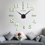 M002 Nachtlicht DIY Digital Wanduhr Wohnzimmer Dekoration Silent Clock – Bild 6