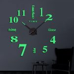 M002 Nachtlicht DIY Digital Wanduhr Wohnzimmer Dekoration Silent Clock – Bild 7