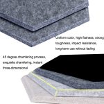 2 Stück Polyesterfaser-Wanddekoration, Schalldämmung, Baumwolle, schallabsorbierende Platte, Stil:, Without Glue (Snow White), Without Glue (Orange Yellow), Without Glue (Black), Without Glue (Lake Blue), With Glue (Snow White), With Glue (Orange Yello... – Bild 4