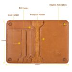 Herren-Geldbörse, Rindsleder, Reisepasstasche, Tickethalter, multifunktionaler Kartenhalter – Bild 3
