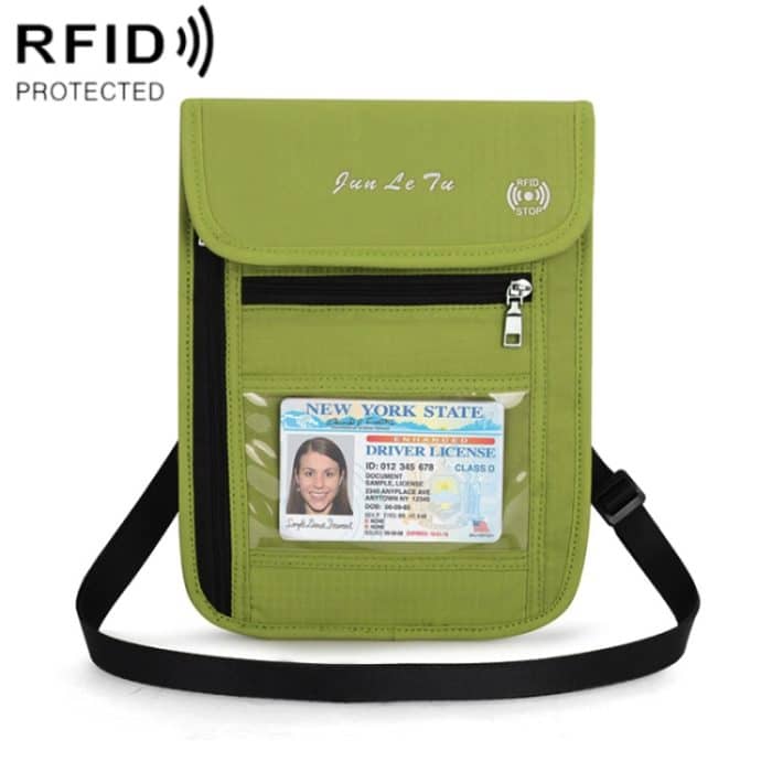 JunLeTu Multifunktionale Messenger-RFID-Anti-Diebstahl-Reisepass-Aufbewahrungstasche, Green, Blue, Purple, Black, Red, Light Grey, Iron Gray – Bild 1