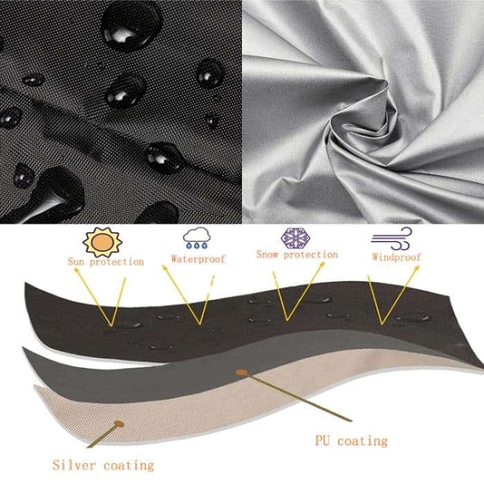 Haustierkäfig-Abdeckung aus Oxford-Stoff, Gartenmöbel, staubdicht, regenfest, Sonnenschutz-Abdeckung, 63.5x48x50cm, 79x50.8x53cm, 94x61x63.5cm, 109x74x76cm, 124.5x79x84cm – Bild 5