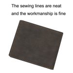 MenBense Frosted PU Short Large Capacity Fashion Retro Three Fold Bag Men Wallet, Black, Navy, Dark Brown, Light-Light – Bild 3