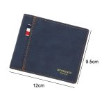 MenBense Frosted PU Short Large Capacity Fashion Retro Three Fold Bag Men Wallet, Black, Navy, Dark Brown, Light-Light – Bild 4