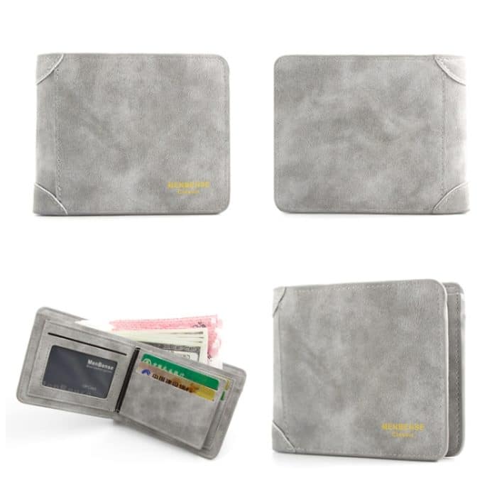 Menbense Matte Short Large Capacity Fashion Casual Adapter Male Wallet, Light Grey, Navy Blue, Black, Dark Gray, Light Brown – Bild 7