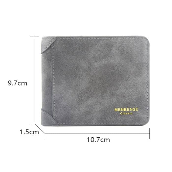 Menbense Matte Short Large Capacity Fashion Casual Adapter Male Wallet, Light Grey, Navy Blue, Black, Dark Gray, Light Brown – Bild 2