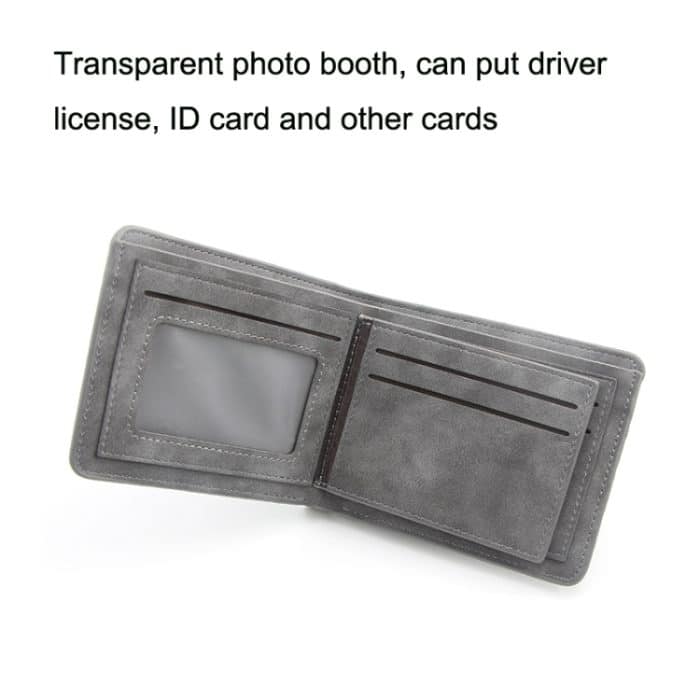 Menbense Matte Short Large Capacity Fashion Casual Adapter Male Wallet, Light Grey, Navy Blue, Black, Dark Gray, Light Brown – Bild 4