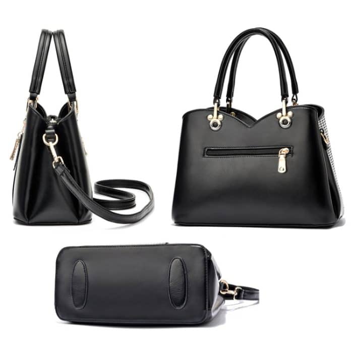 Handtasche mit Gitterstruktur und großem Fassungsvermögen, White, Khaki, Green, Black, Pink – Bild 4