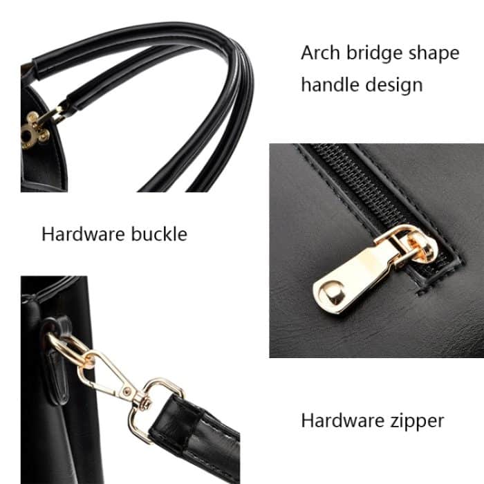 Handtasche mit Gitterstruktur und großem Fassungsvermögen, White, Khaki, Green, Black, Pink – Bild 6