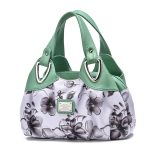 722 Damenhandtasche aus weichem Leder, Green handle Lily, Green Handle Rose, White Handle Green Flower, White Handle Red Flower, White Handle Purple Flower, Black Handle Green Flower, Black Handle Red Flower, Black Handle Purple Flower...