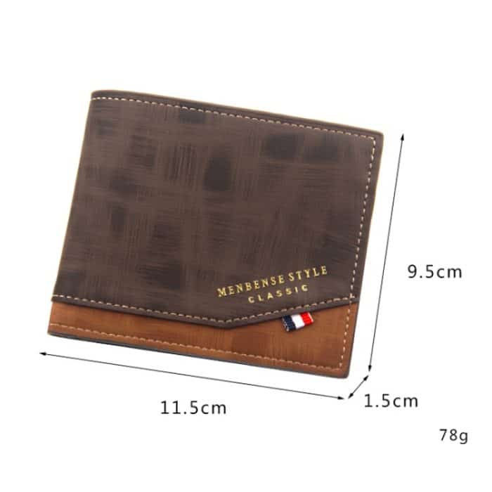 Menbense Hot Stamping Hinge Short Matte Multi-Card Large Capacity Male Wallet, D3301-4 Black, D3301-4 Light Brown, D3301-4 Dark Brown, D3301-5 Black, D3301-5 Light Brown, D3301-5 Dark Brown – Bild 3