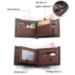Menbense Hot Stamping Hinge Short Matte Multi-Card Large Capacity Male Wallet, D3301-4 Black, D3301-4 Light Brown, D3301-4 Dark Brown, D3301-5 Black, D3301-5 Light Brown, D3301-5 Dark Brown – Bild 4