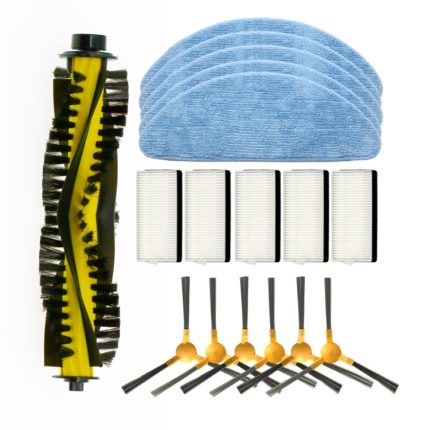 Zubehör für Kehrroboter für Neatsvor X500, 1 Set, Roll Brush, 2 Pair Side Brushes, 5 Set Filters, 5 PCS Rags, 1 Initial Filter, 1 Cover