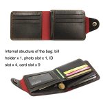 MenBense Men Multi-Card 2 Fold Short Wallet Carrying Card Case, Black, Brown – Bild 7
