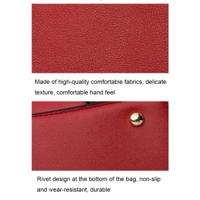 A51 PU-Colorblock-Damenhandtasche, Red Wine, Purple, Black, Dark Gray, Pink, Khaki – Bild 5