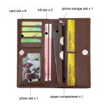 MenBense Lange, modische Herren-Geldbörse mit geprägter Magnetschnalle und mehreren Kartenfächern – Bild 3