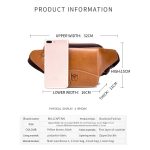 BULL CAPTAIN Rindsleder-Hüfttasche, große Kapazität, multifunktionale Geldbörse für Herren, Black, Yellow Brown – Bild 2