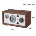 SY-601 Home Multifunktionaler Retro-Holzradio-Wecker mit elektronischem Thermometer, SY-601 – Bild 3