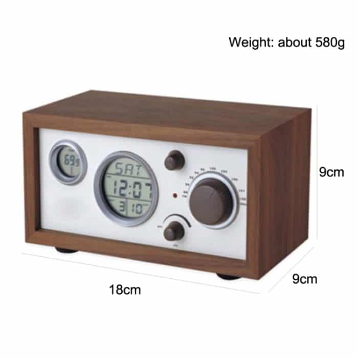 SY-601 Home Multifunktionaler Retro-Holzradio-Wecker mit elektronischem Thermometer, SY-601 – Bild 3