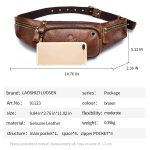 LAOSHIZI Vintage-Leder-Hüfttasche, Schulter-Crossbody-Tasche, Schulter-Brusttasche für Herren, Black, Brown – Bild 2