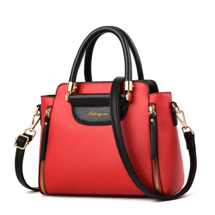 TFZ 572 Damenhandtasche aus PU-Material in Kontrastfarbe