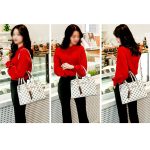 422 Bedruckte Handtasche mit großem Fassungsvermögen, Deep Coffee Deep Coffee Print, Bronze Deep Coffee Print, Dark Red Deep Coffee Print, Bronze Rice White Print, Rice White Rice White Print – Bild 7