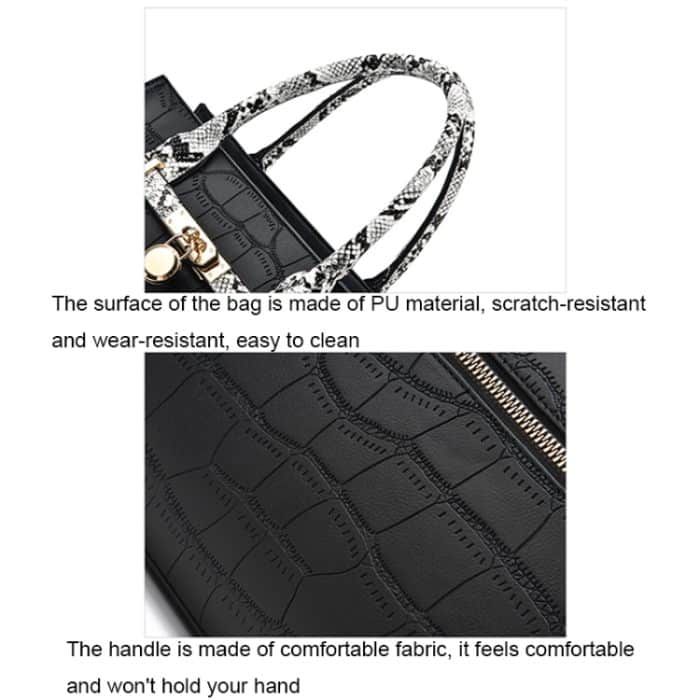 2613 2-in-1-Beutel mit Steinmuster und großem Fassungsvermögen, Red, Khaki, Green, Black, Pink, Coffee, Soil Yellow – Bild 6