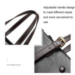 1688 Multifunktionale Vintage Damenhandtasche, Red, Green, Black, Caramel Colour, Brown, Coffee – Bild 5