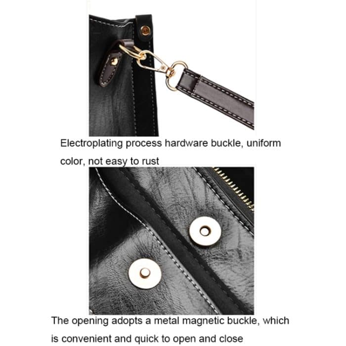 1688 Multifunktionale Vintage Damenhandtasche, Red, Green, Black, Caramel Colour, Brown, Coffee – Bild 6