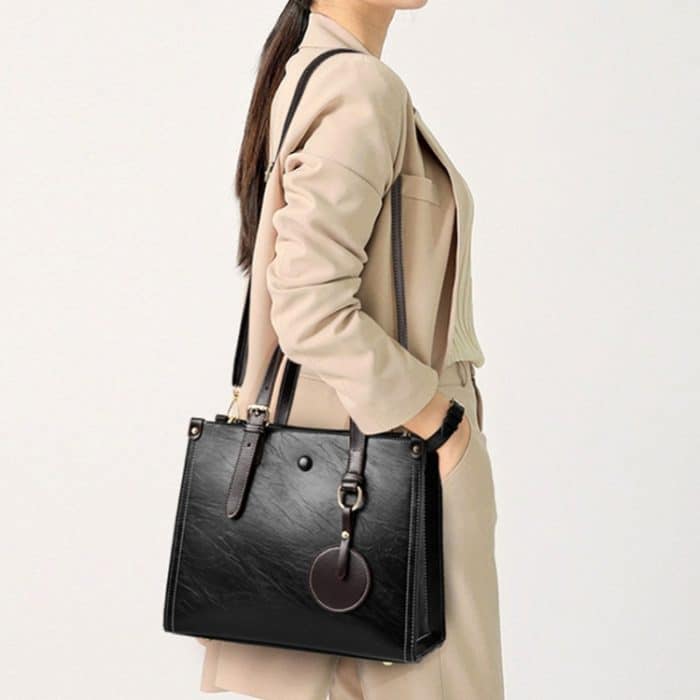 1688 Multifunktionale Vintage Damenhandtasche, Red, Green, Black, Caramel Colour, Brown, Coffee – Bild 7