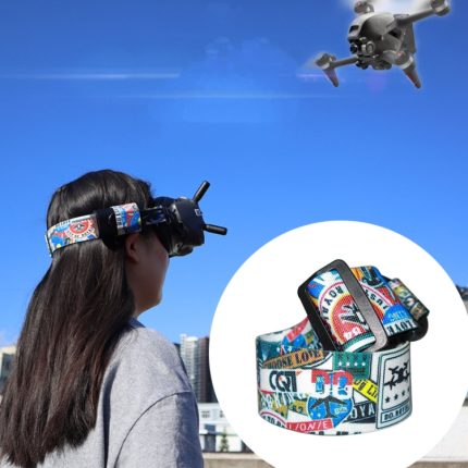 Flugvideobrille Graffiti-Farben-Stirnband Fester Riemen für DJI FPV-Brille V2, Strap, Strap + Power Line, Strap + Power Line + Pad