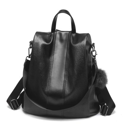 TFZ468 Vintage PU-Damenrucksack aus weichem Leder, Black, Khaki