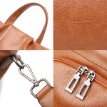 TFZ468 Vintage PU-Damenrucksack aus weichem Leder, Black, Khaki – Bild 5