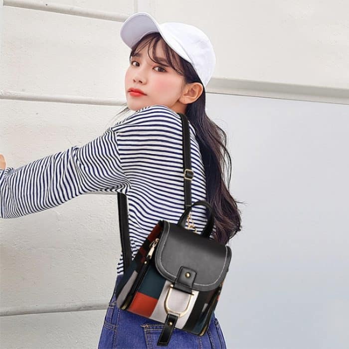 TFZ 959 PU-Damenrucksack aus weichem Leder, White, Red Wine, Black, Soil Yellow, Coffee – Bild 7