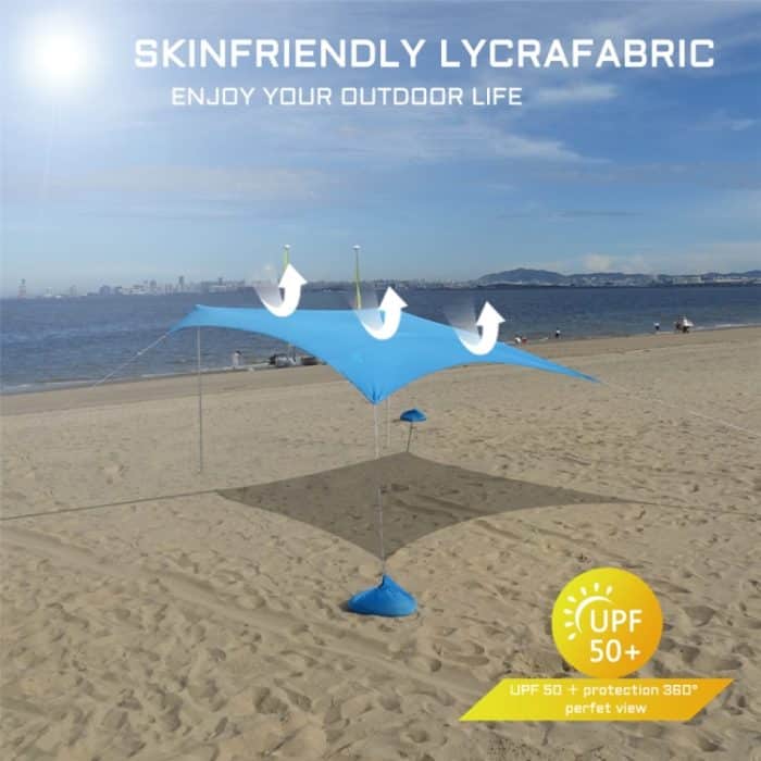 Outdoor-Strand-Lycra-Überdachung, Campingzelt, Sonnenschutz, Angelzelt, Größe:, 210x160x150cm, 210x200x150cm – Bild 6