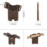KONTAKTE FAMILIE Crazy Horse Leder-Handy-Gürtelholster mit großem Bildschirm, Brown, Black – Bild 3