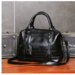 Damen-Freizeithandtasche, weiche, einfarbige, diagonale, große Ein-Schulter-Tasche, Black, Pink, Brown, Grey