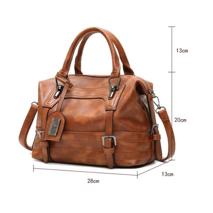 Damen-Freizeithandtasche, weiche, einfarbige, diagonale, große Ein-Schulter-Tasche, Black, Pink, Brown, Grey – Bild 3