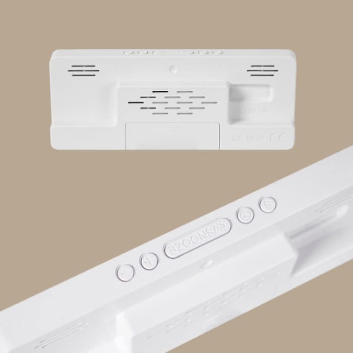 LED-Nachttischwecker, batteriebetrieben, Doppelfunktionsuhr, 6628 White, 6628 Blue, 6628 Orange – Bild 6